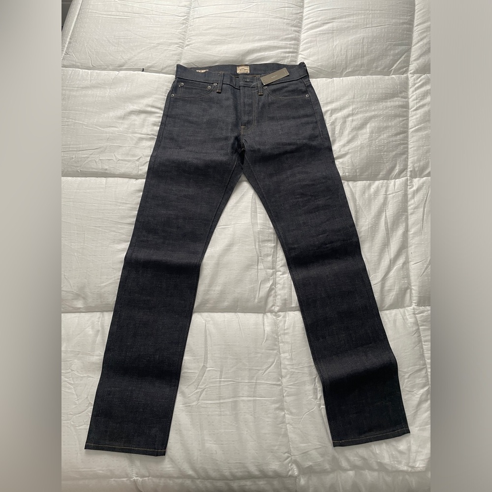 J Crew Slim Raw Selvage Denim